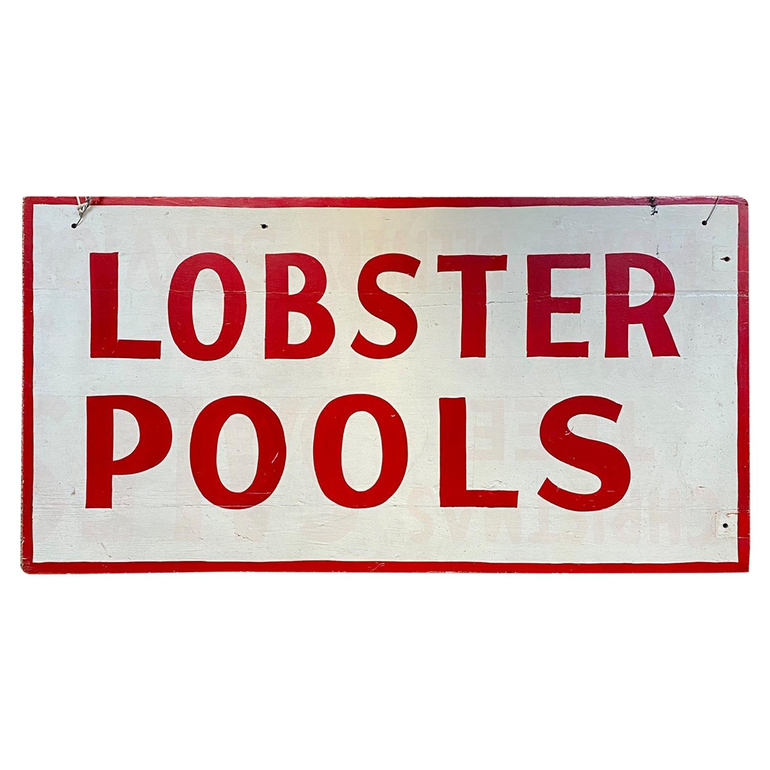 Midcentury Lobster Pools Trade Sign