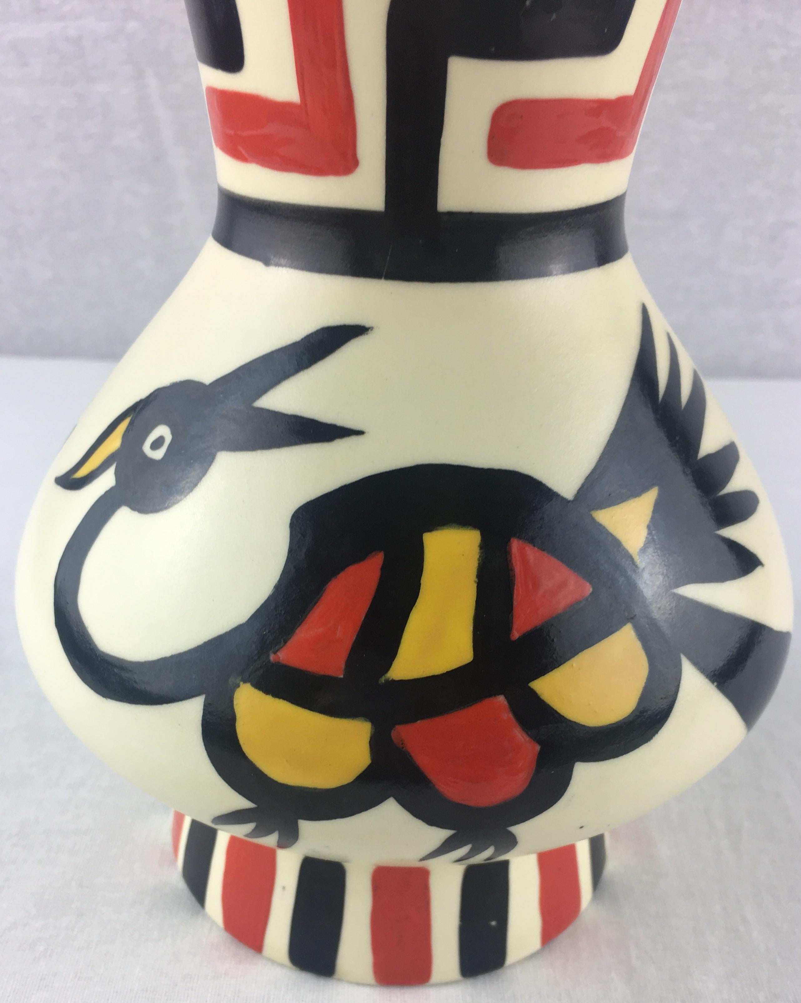 Mid-Century Modern Midcentury Longwy Modernist Vase Model Lima, circa 1960s