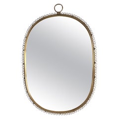 Midcentury Loop Wall Mirror in Brass by Josef Frank for Svenskt Tenn, 1960s