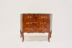 Midcentury Louis XV Style Rococo Serpentine Bombe Commode or Chest of Drawers
