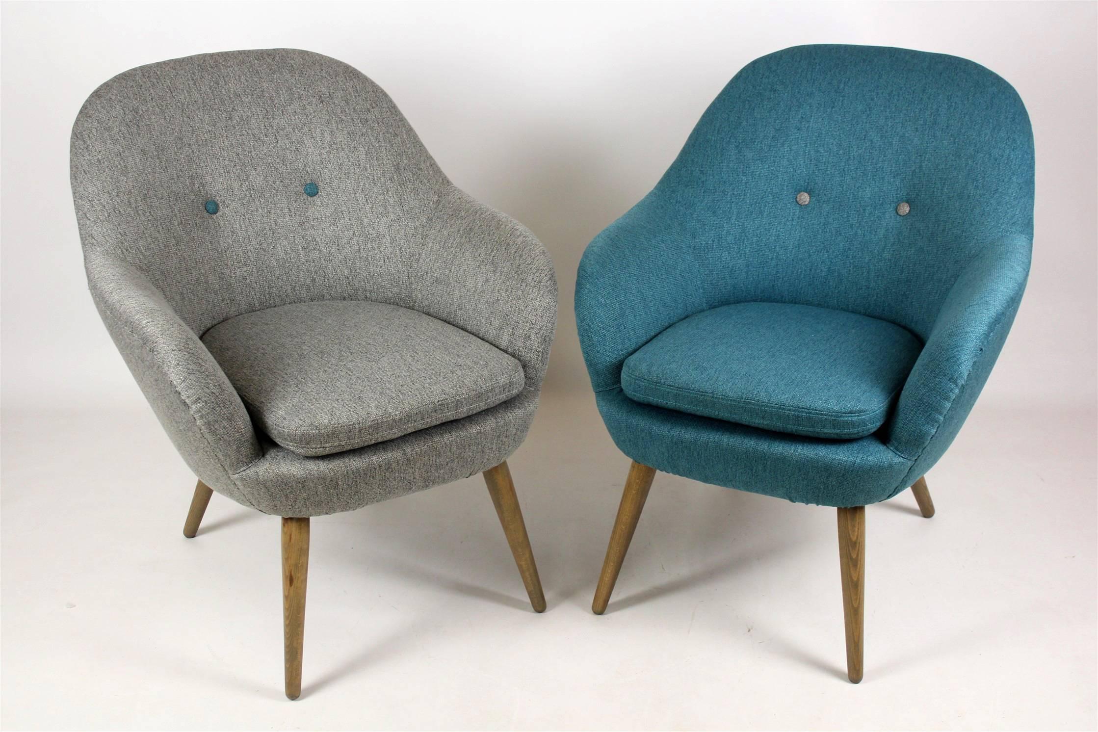 Mid-Century Modern Midcentury Lounge Armchairs, 1960s, Set of Two