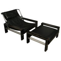 Midcentury Lounge Chair and Ottoman Designed by Sonja Wasseur, circa 1970