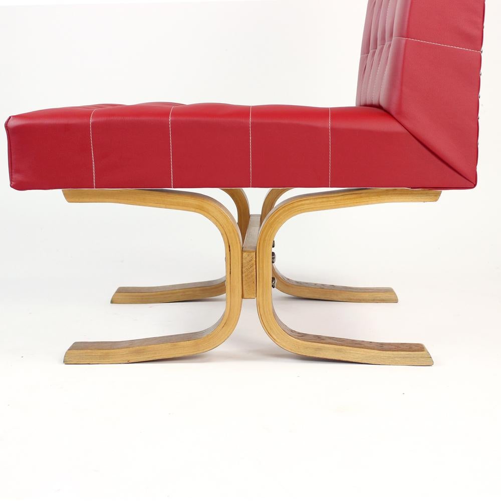 Loungesessel Bratislava aus der Mitte des Jahrhunderts von Jindrich Volak, Drevopodnik Holesov, 1960 im Angebot 5