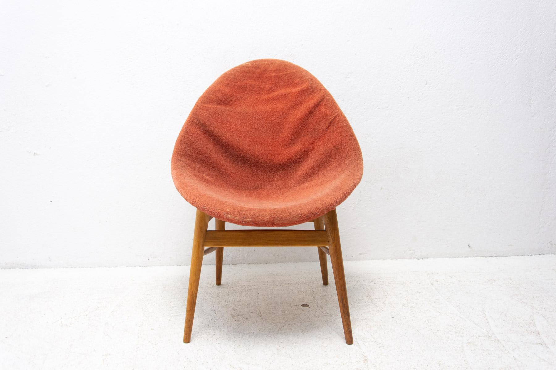 Sedia da salotto di metà secolo di Miroslav Navratil, Cecoslovacchia, anni '60 in vendita 2