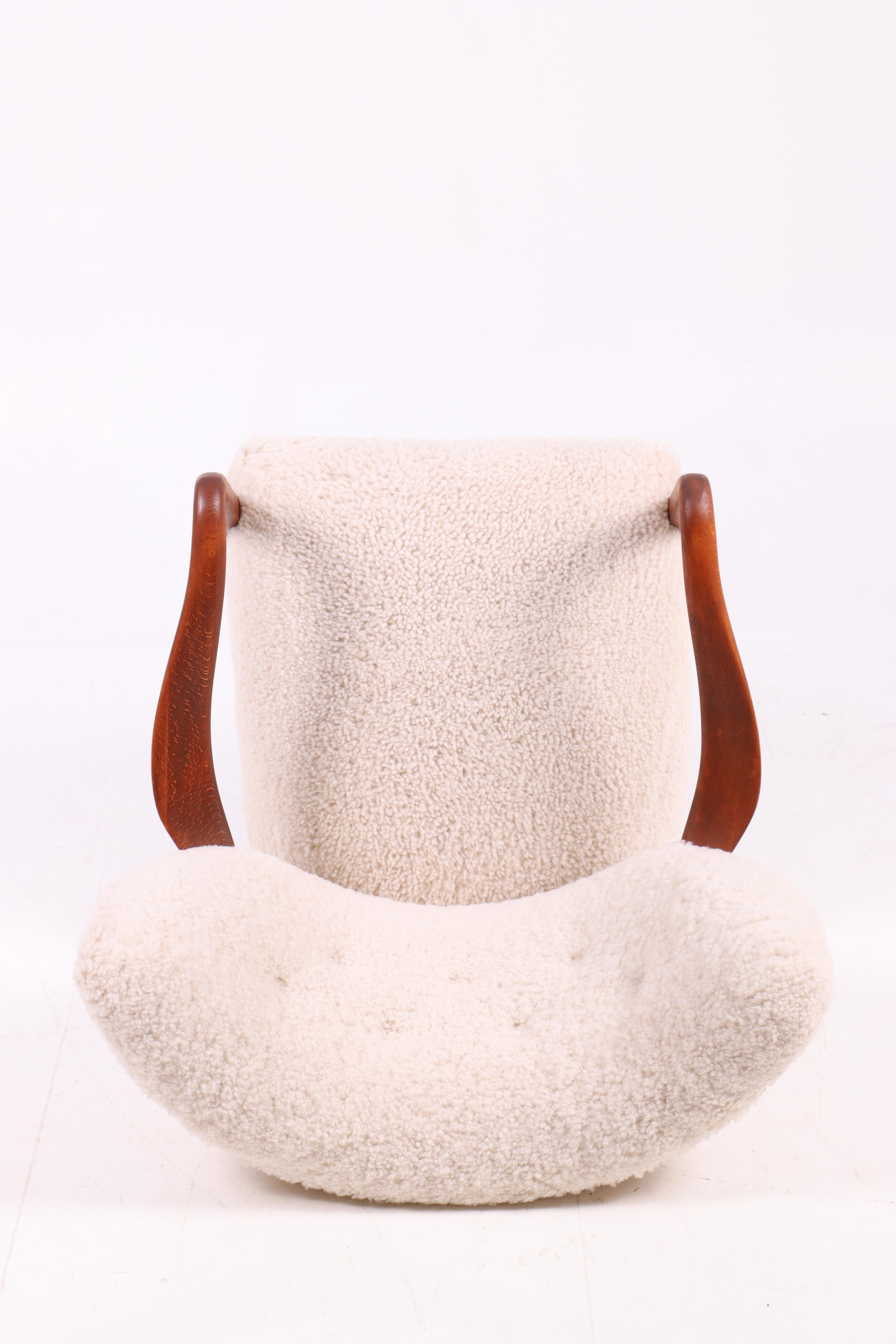 Midcentury Lounge Chair Designed by Wulff, 1940s 4