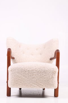 Midcentury Lounge Chair Designed by Wulff, 1940s