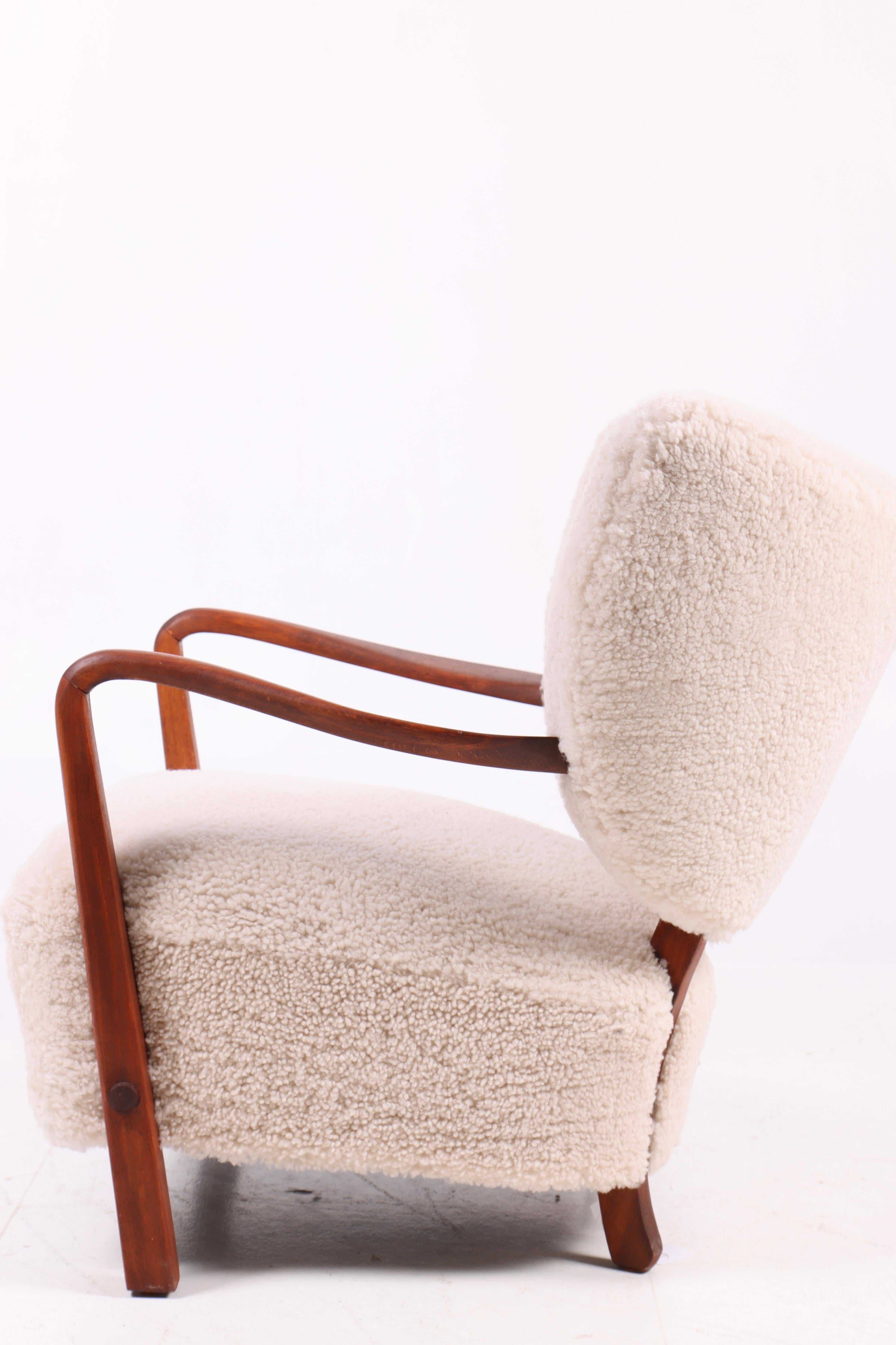 Danish Midcentury Lounge Chair Designed by Wulff, 1940s