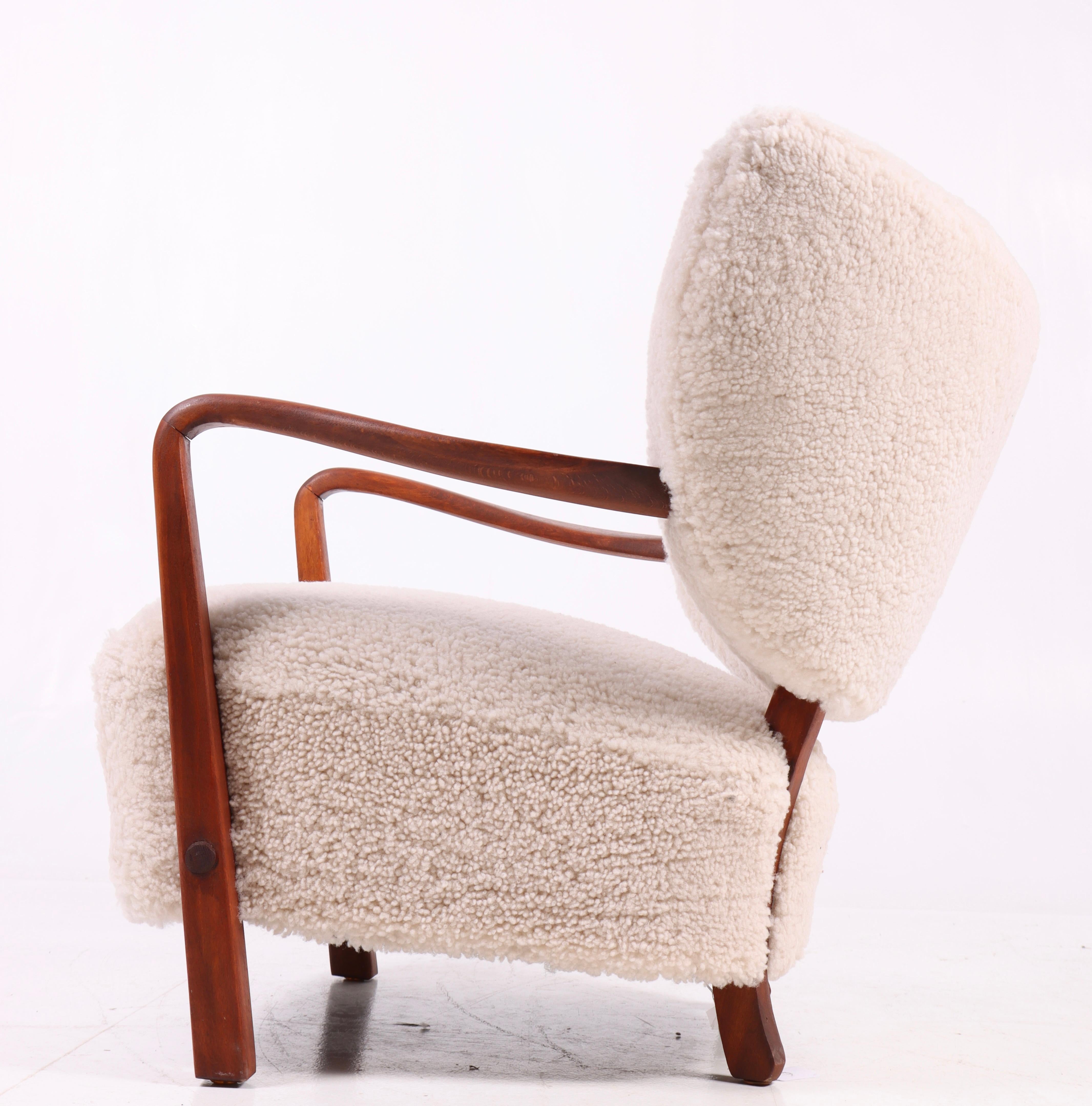 Mid-20th Century Midcentury Lounge Chair Designed by Wulff, 1940s