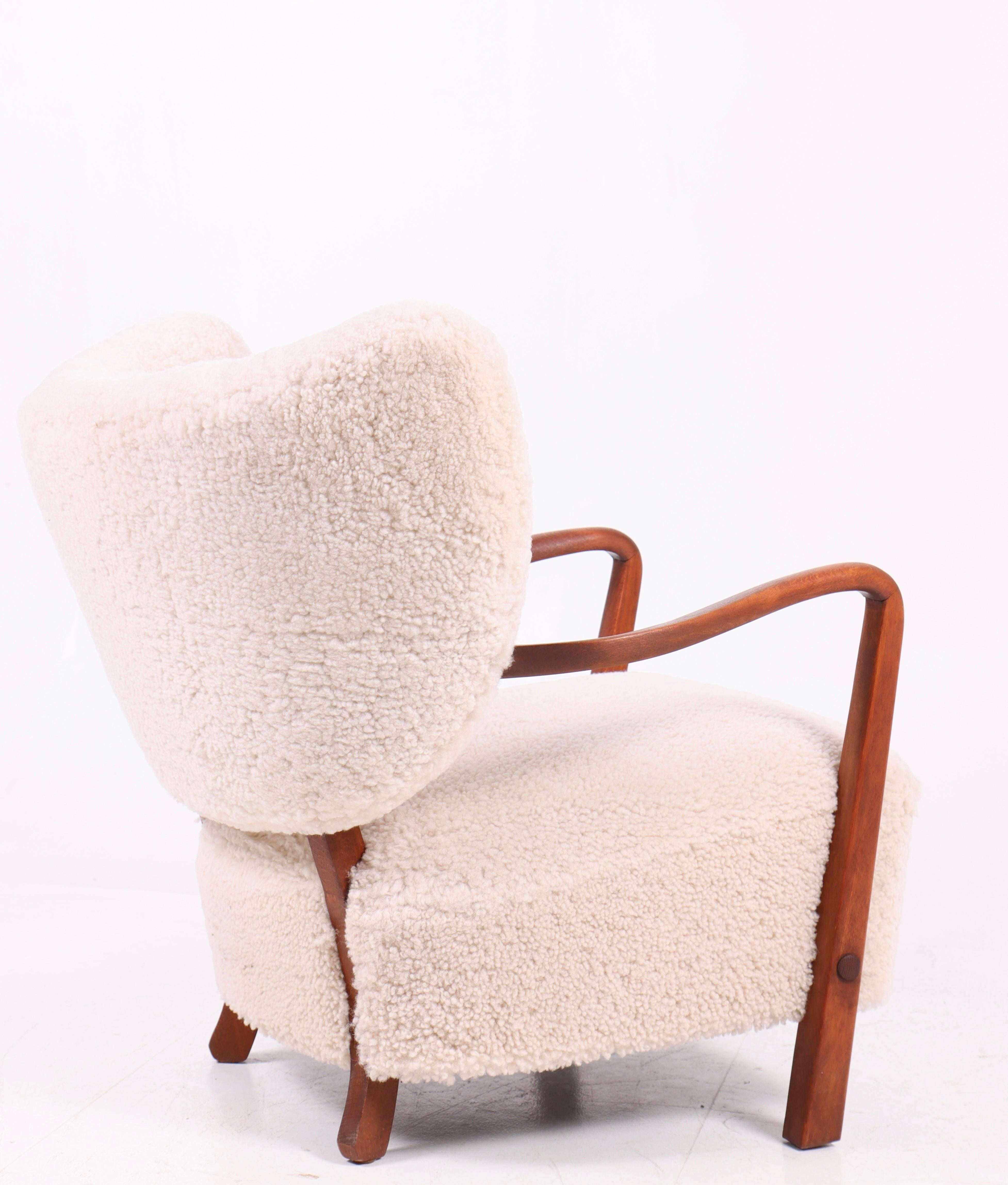 Midcentury Lounge Chair Designed by Wulff, 1940s 1