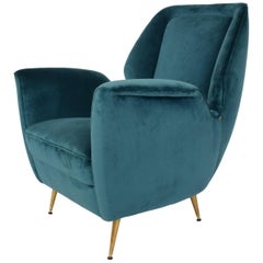 Vintage Midcentury Lounge Chair in the Style of Gio Ponti, circa 1950