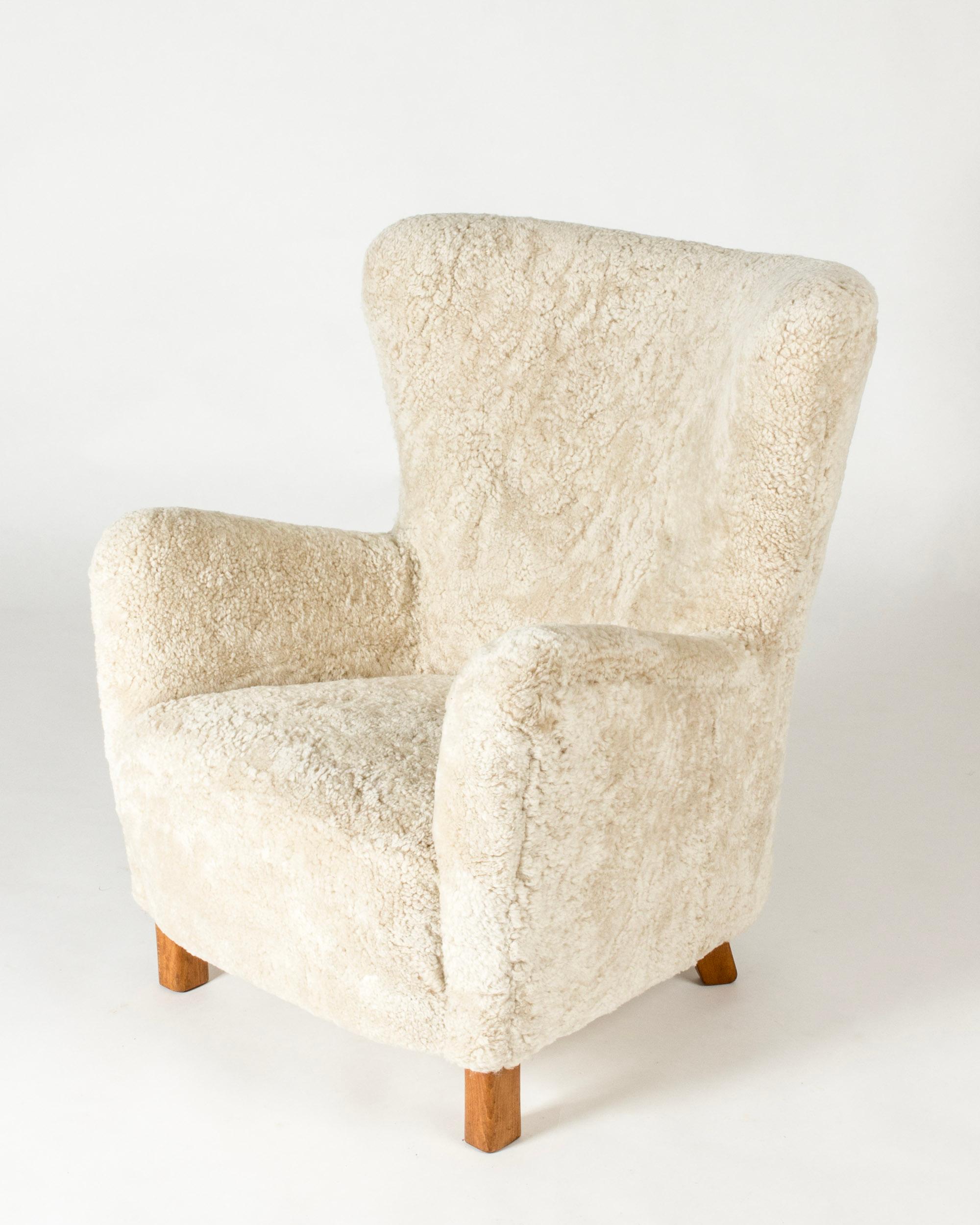 Midcentury Lounge Chair by Kai Kristiansen, Denmark, 1940s In Good Condition For Sale In Stockholm, SE