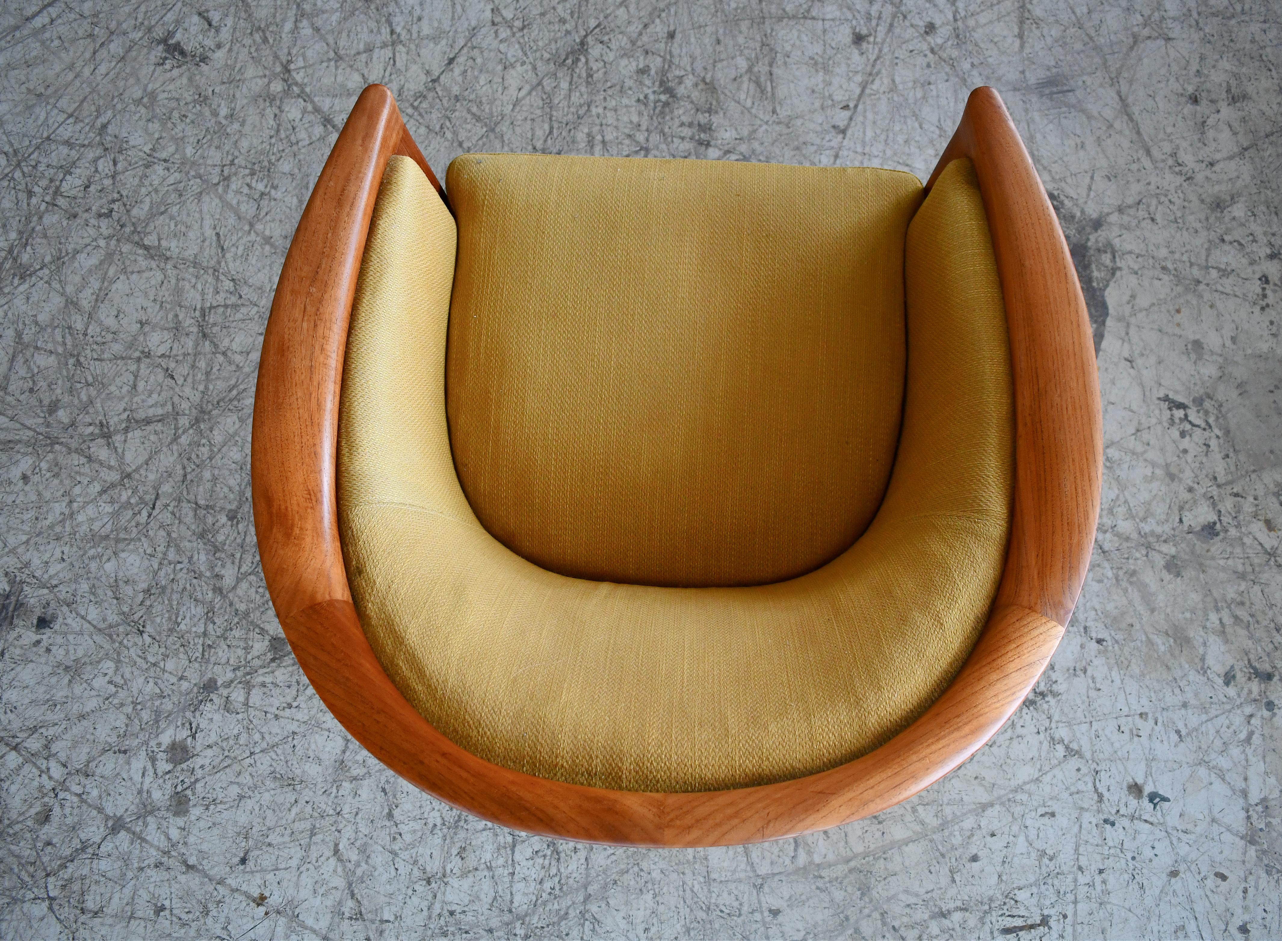 Walnut Midcentury Lounge Chair Model 