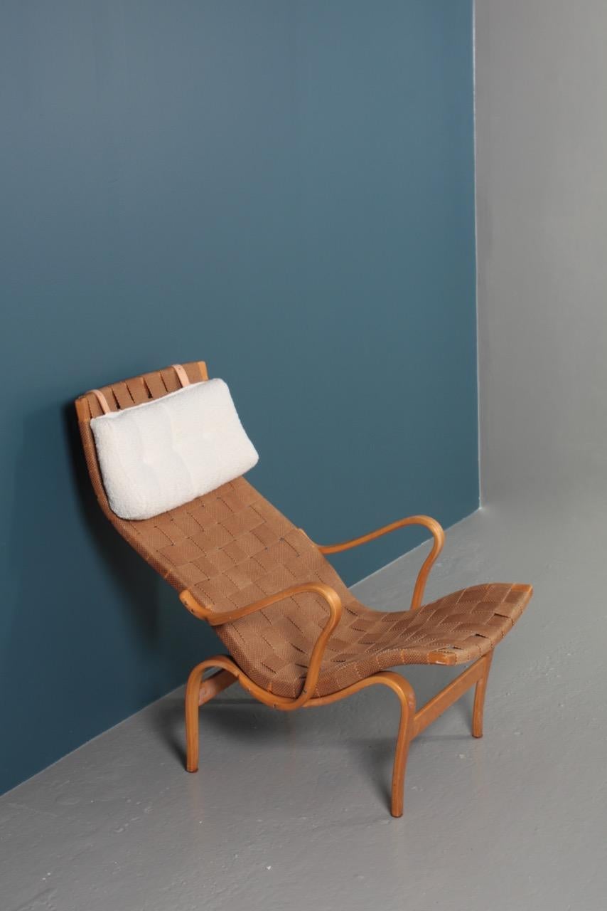 Midcentury Lounge Chair Model Pernilla 1 Designed by Bruno Mathsson 8