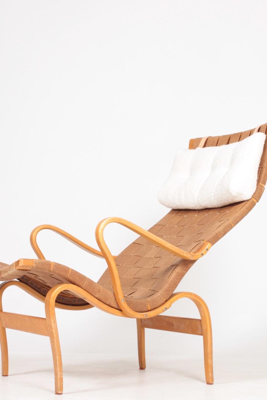 Scandinavian Modern Midcentury Lounge Chair Model Pernilla 1 Designed by Bruno Mathsson