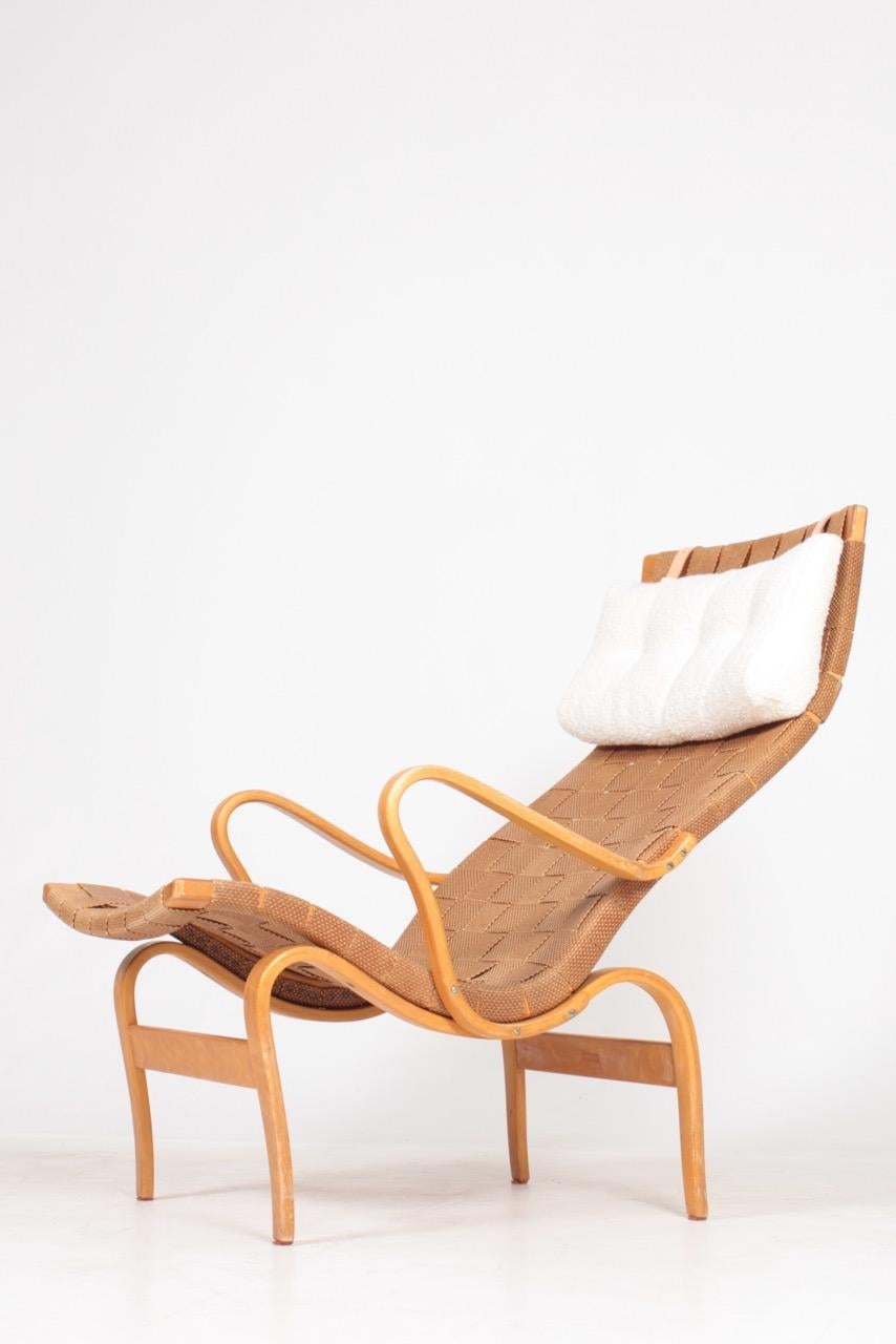 Swedish Midcentury Lounge Chair Model Pernilla 1 Designed by Bruno Mathsson