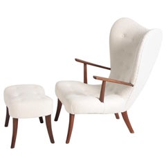 Midcentury Lounge Chair Model Pragh Designed by Ib Madsen 
Acton Schubell