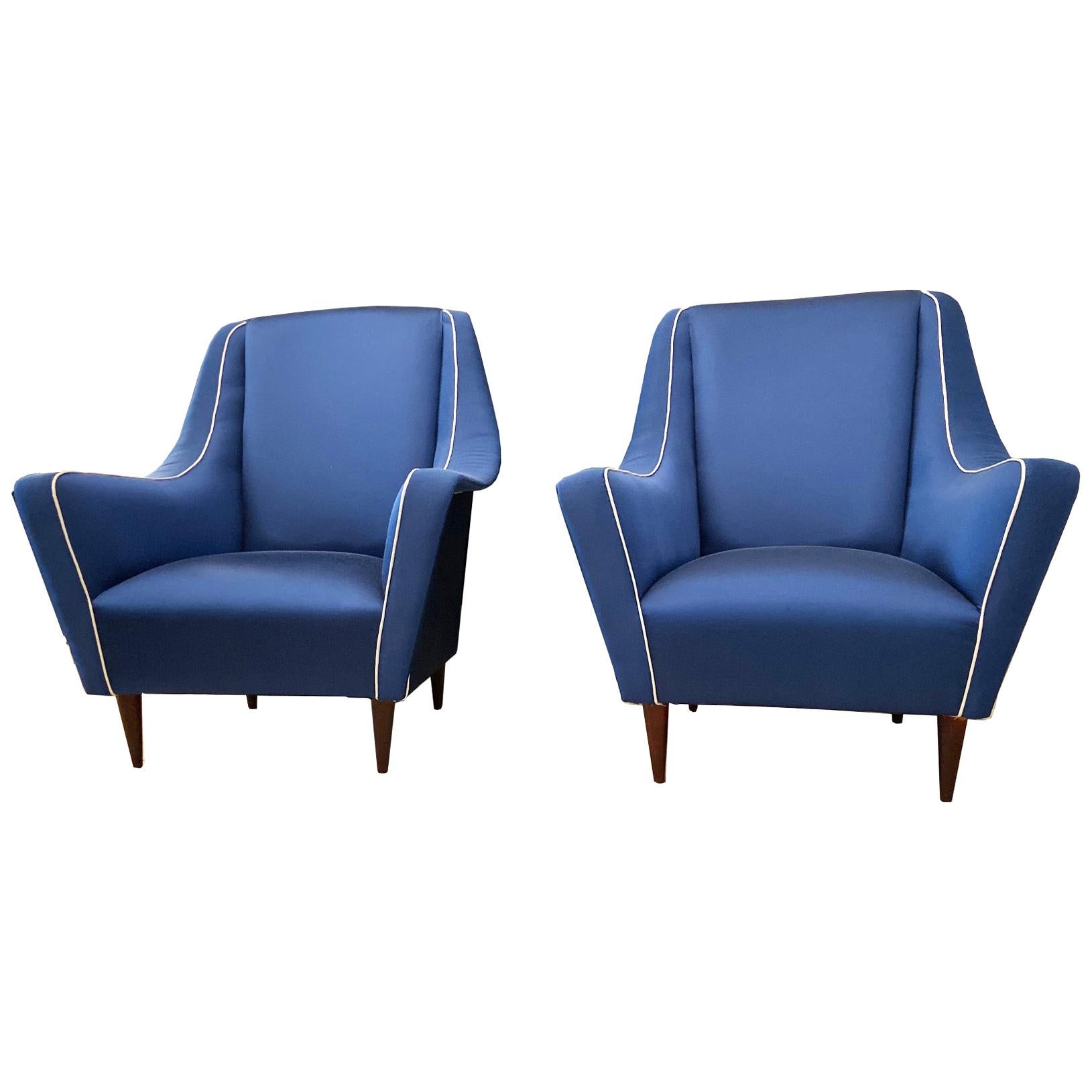Midcentury Lounge Chairs Attributed to Ico Luisa Parisi for Ariberto Colombo