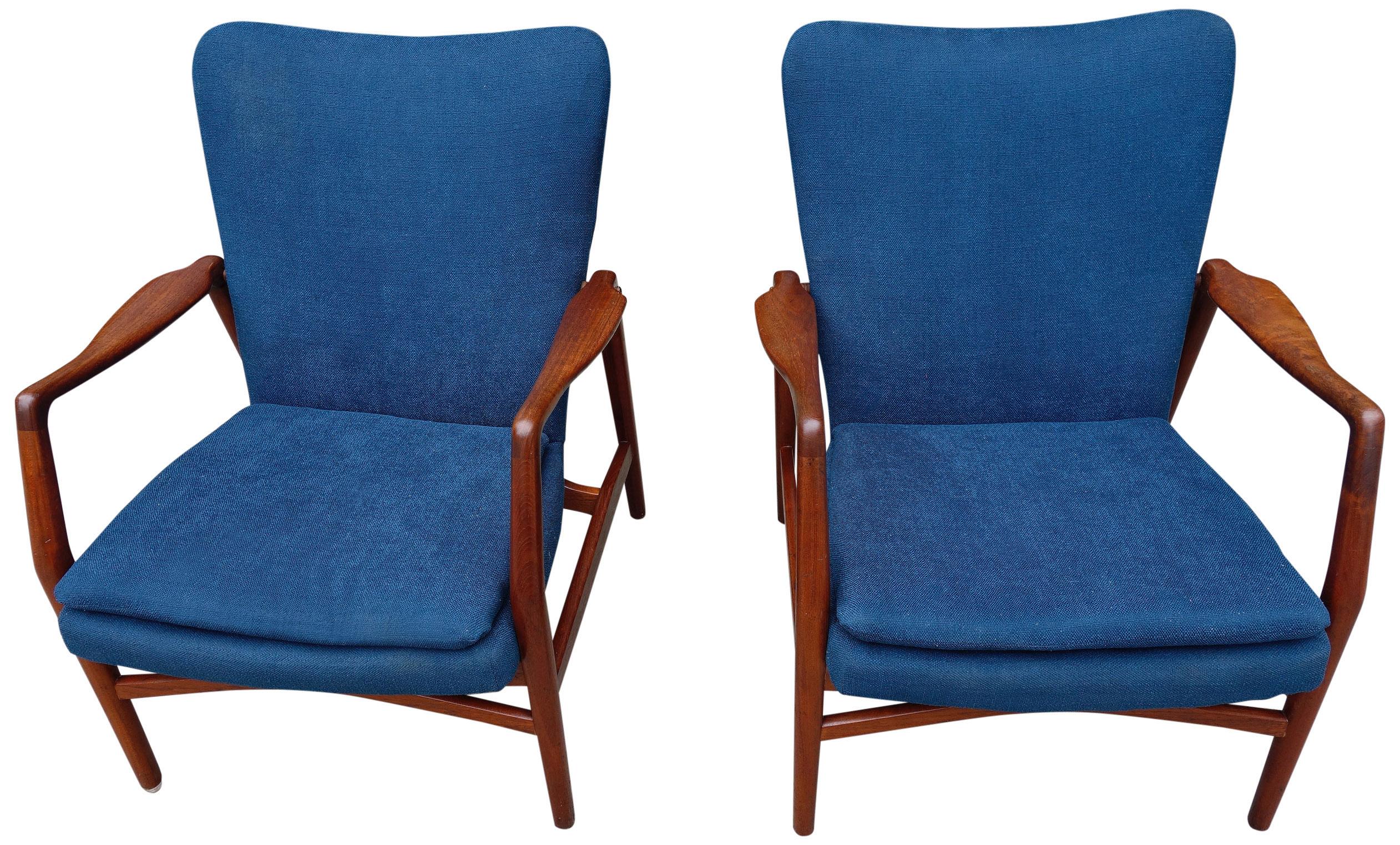 Scandinavian Modern Midcentury Lounge Chairs by Kurt Olsen