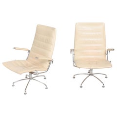Midcentury Lounge Chairs in Leather by Jens Amundsen, Danish Design 1970s