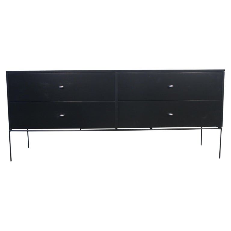 Midcentury Low 4 Drawer Dresser by Paul McCobb Planner Group #1504 All Black For Sale at 1stDibs Midcentury Low 4 Drawer Dresser by Paul McCobb Planner Group #1504 All Black For Sale at 1stDibs