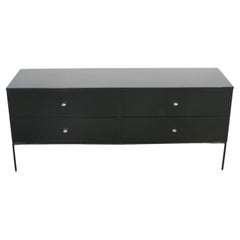 Midcentury Low 4 Drawer Dresser by Paul McCobb Planner Group #1504 All Black
