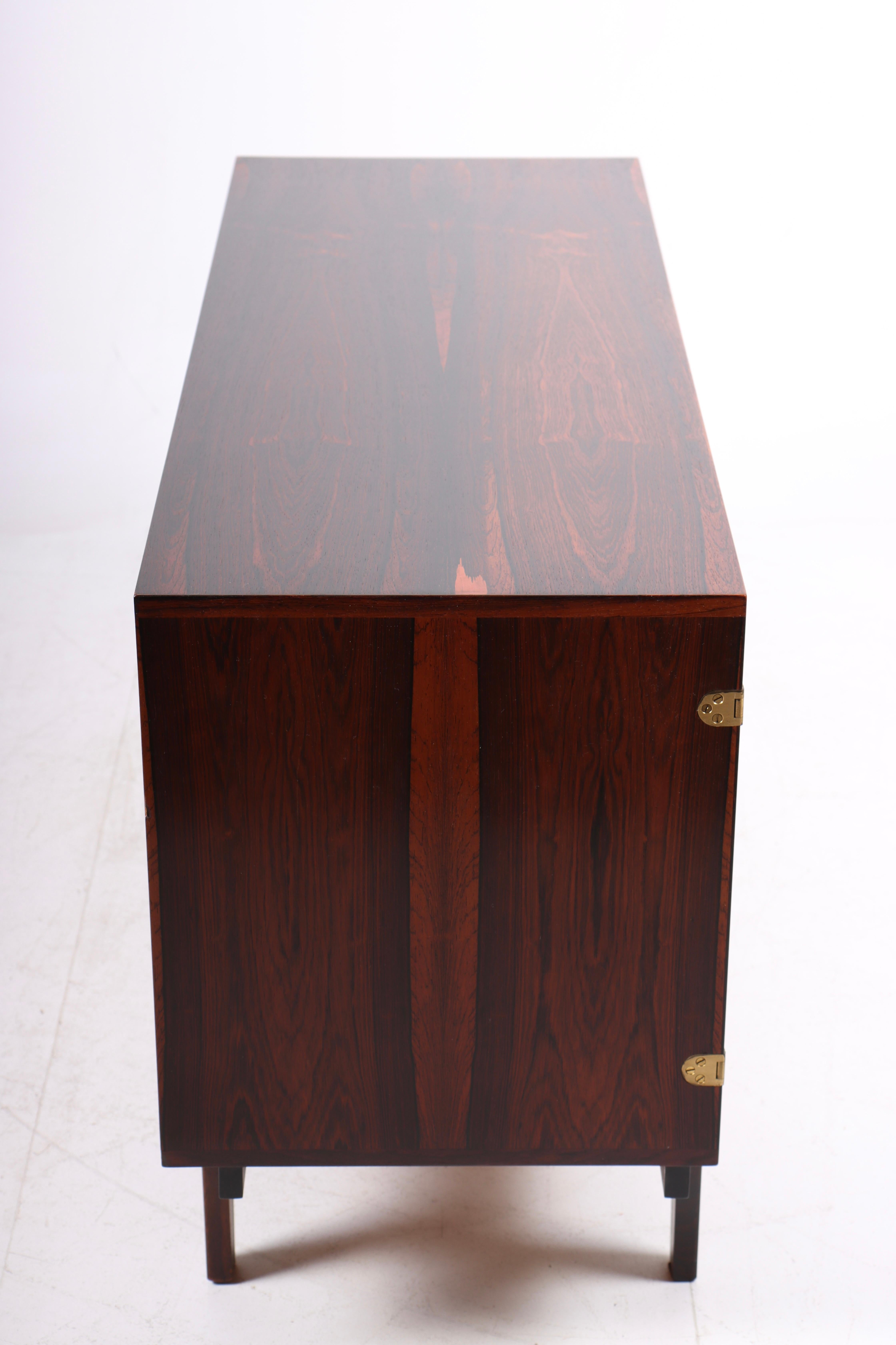 Mid Century Low Cabinet in Rosewood with Brass Hardware by Løgvig, Denmark, 1960s 4