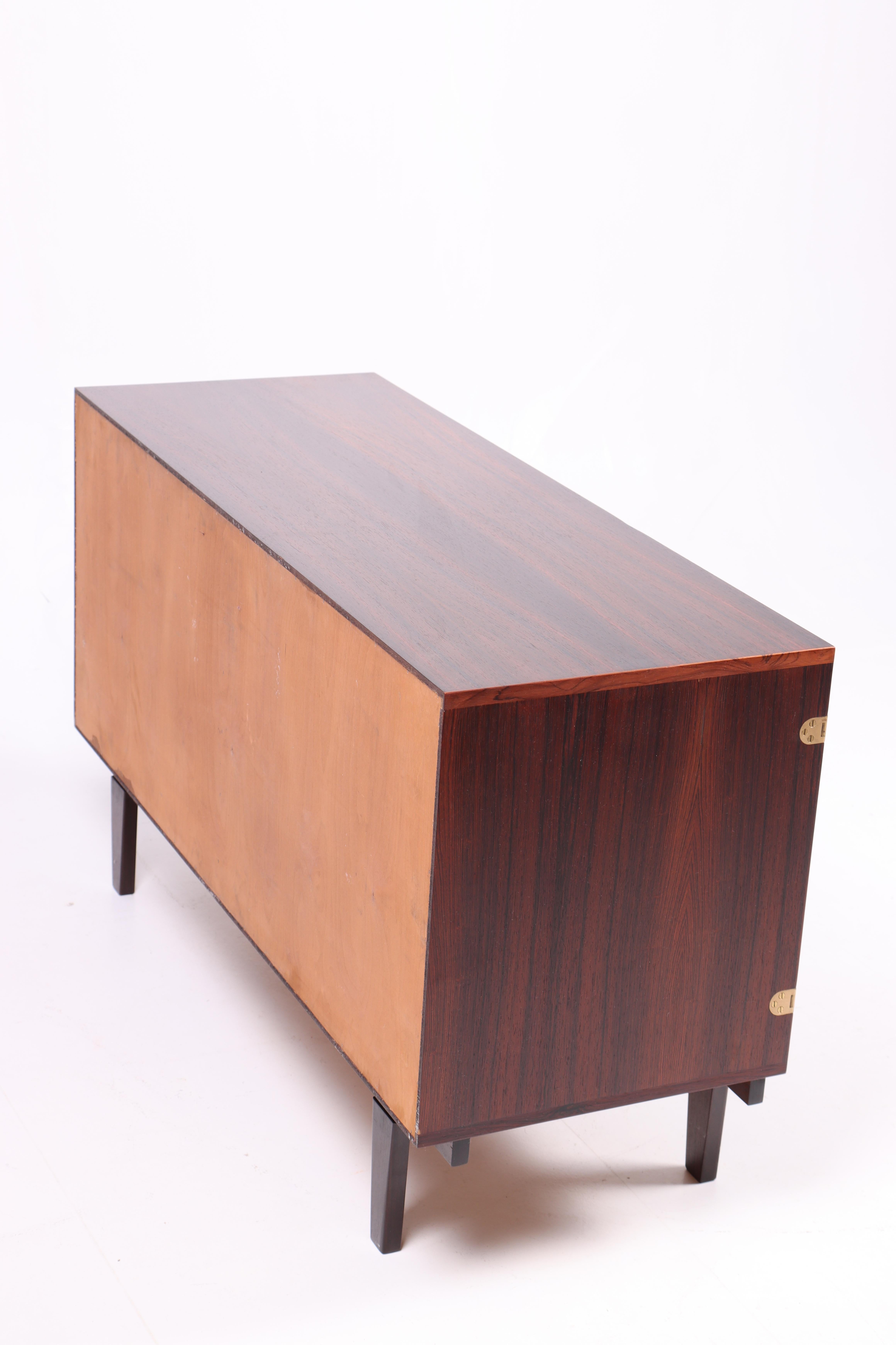 Midcentury Low Cabinet in Rosewood with Brass Hardware by Løgvig, Denmark, 1960s For Sale 3