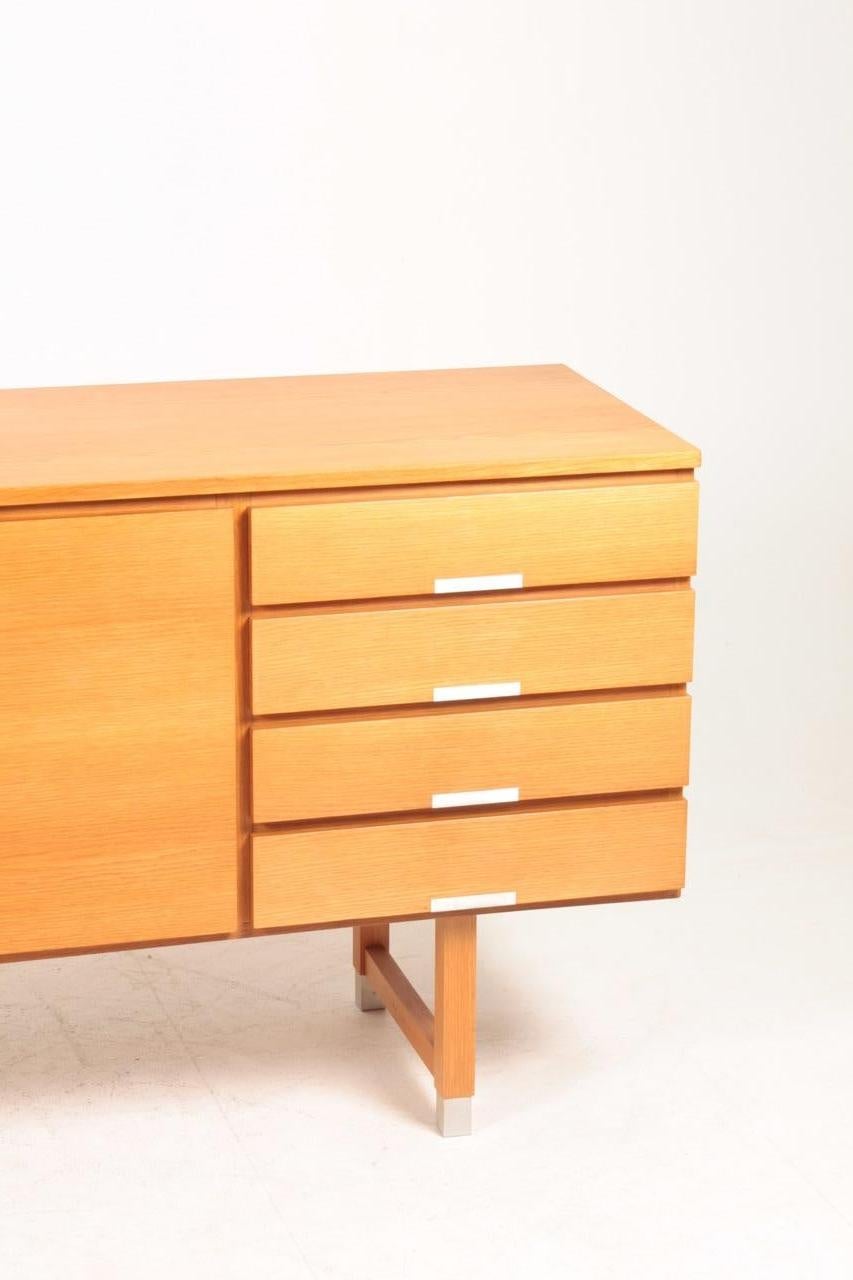 Mid-Century Modern Midcentury Low Sideboard in Oak, Designed by Ejgil Petersen, 1960s For Sale