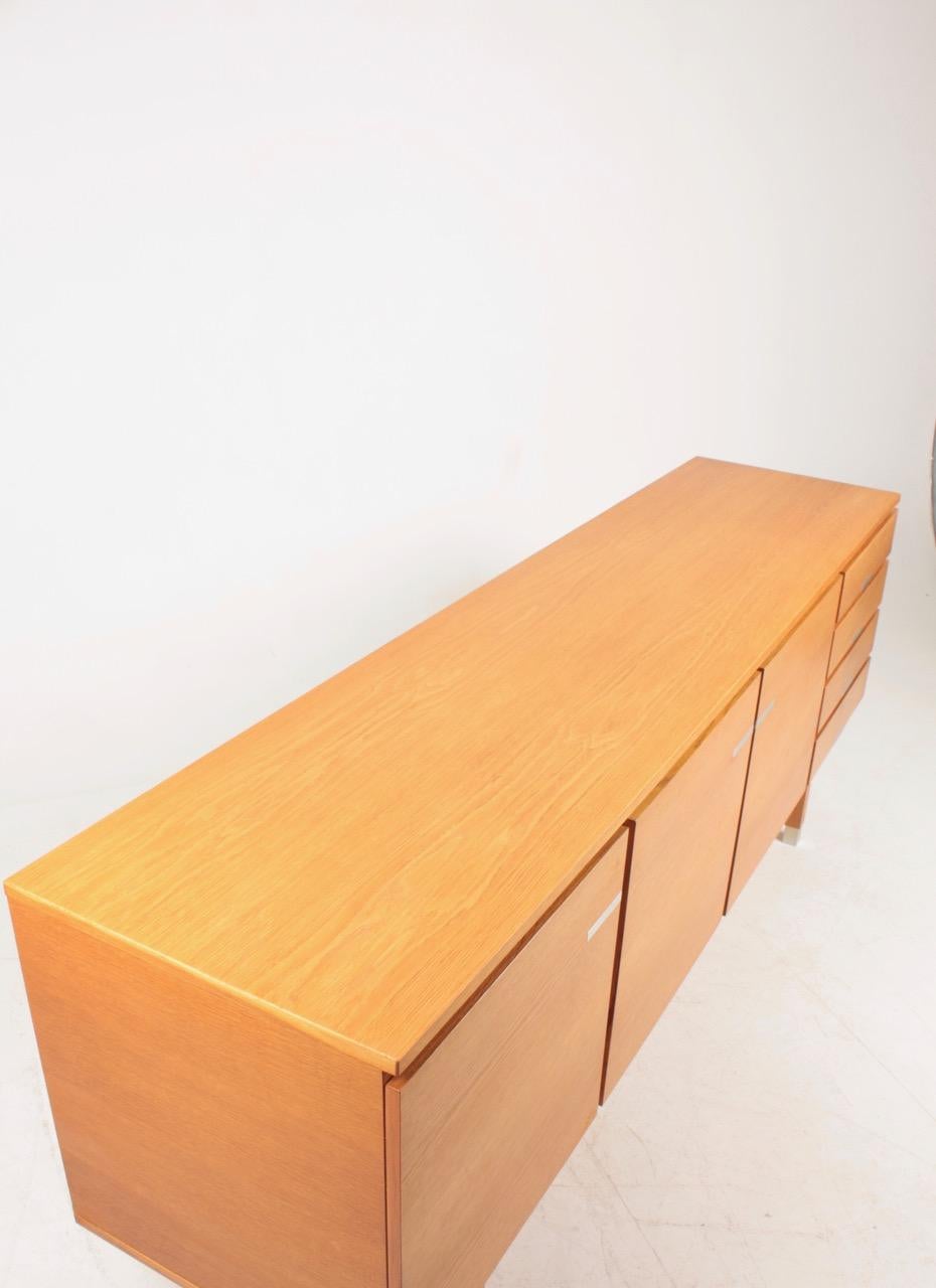 Danish Midcentury Low Sideboard in Oak, Designed by Ejgil Petersen, 1960s For Sale