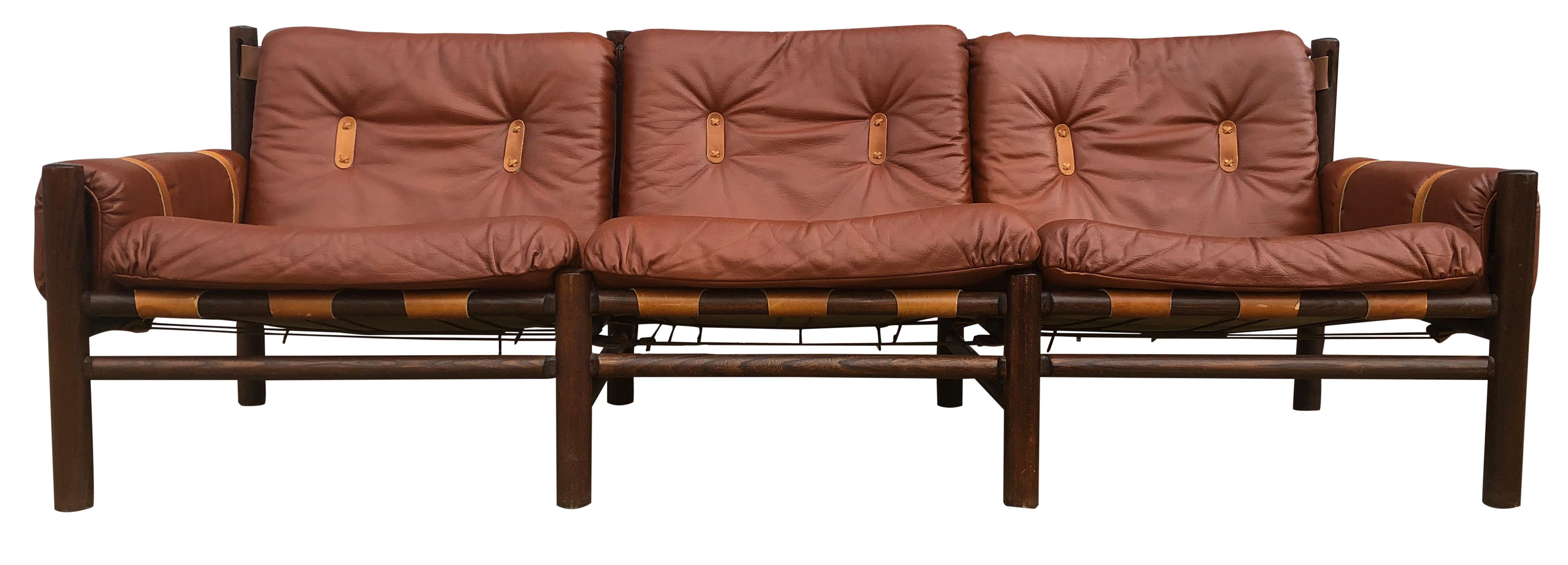 low leather couch