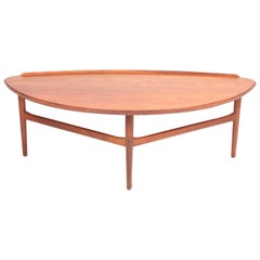 Midcentury Low Table Designed by Finn Juhl, Danish Design, 1950s