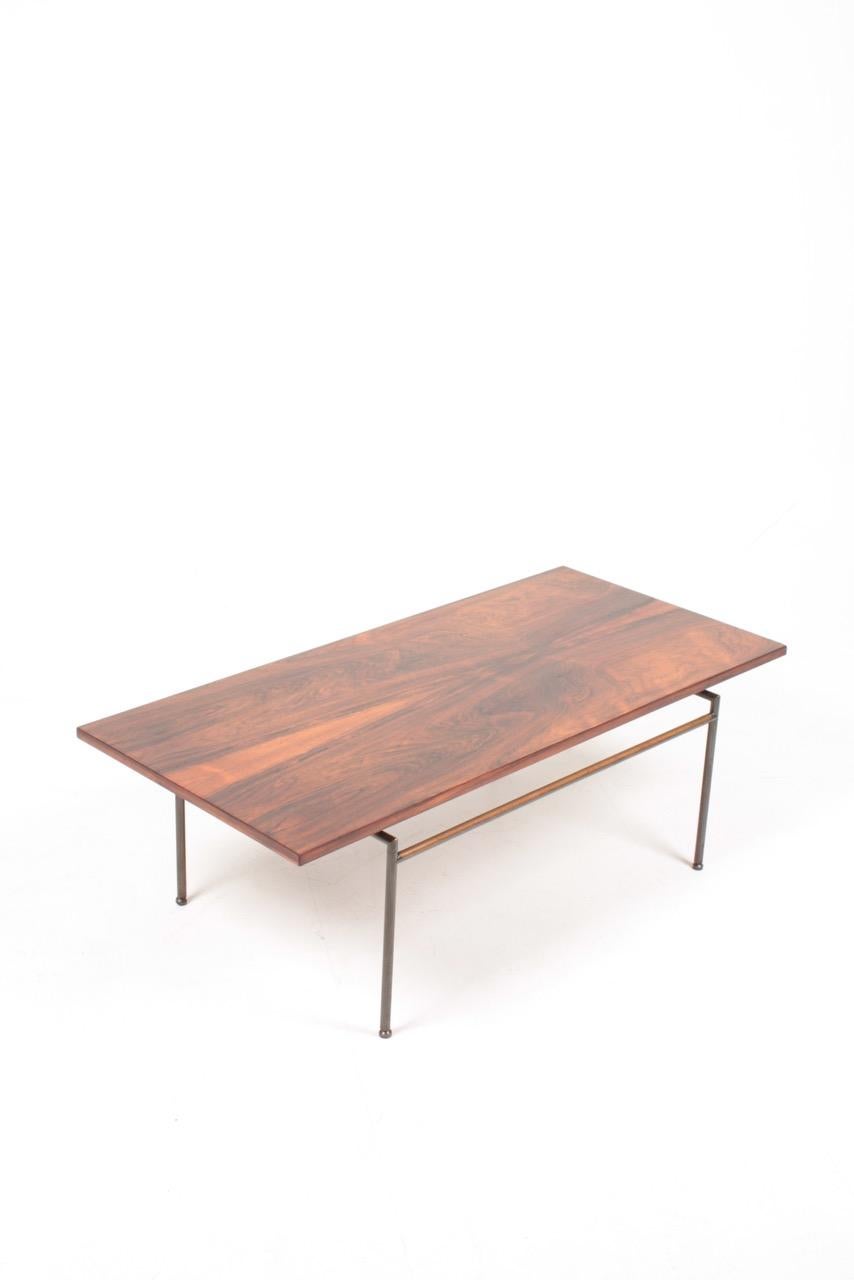 Midcentury Low Table in Rosewood by Poul Nørreklit, Danish Design, 1960s For Sale 1