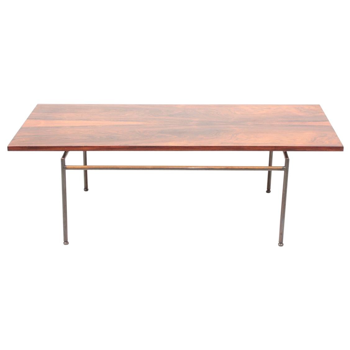 Tavolo basso del Medioevo in palissandro di Poul Nørreklit, design danese, anni '60