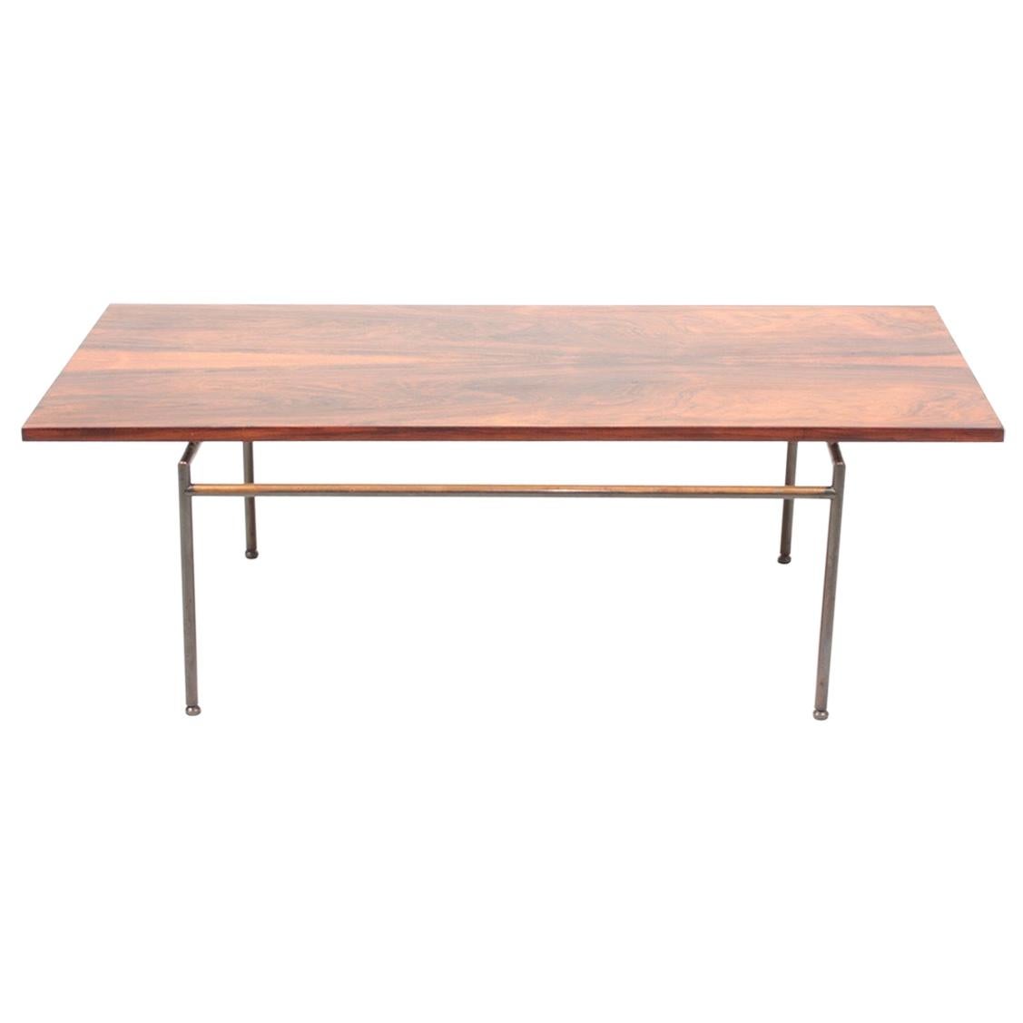 Table basse du milieu du siècle en bois de rose par Poul Nørreklit, design danois, années 1960