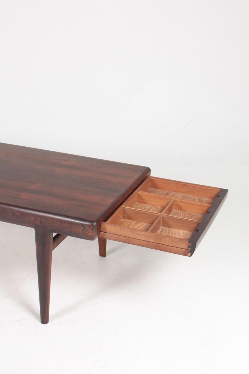 Midcentury Low Table in Rosewood, Designed by Johannes Andersen, Danish Design 1