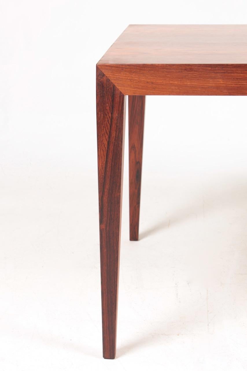 Low table in rosewood designed by Maa. Severin Hansen for Haslev Furniture in 1960s. Great condition.
