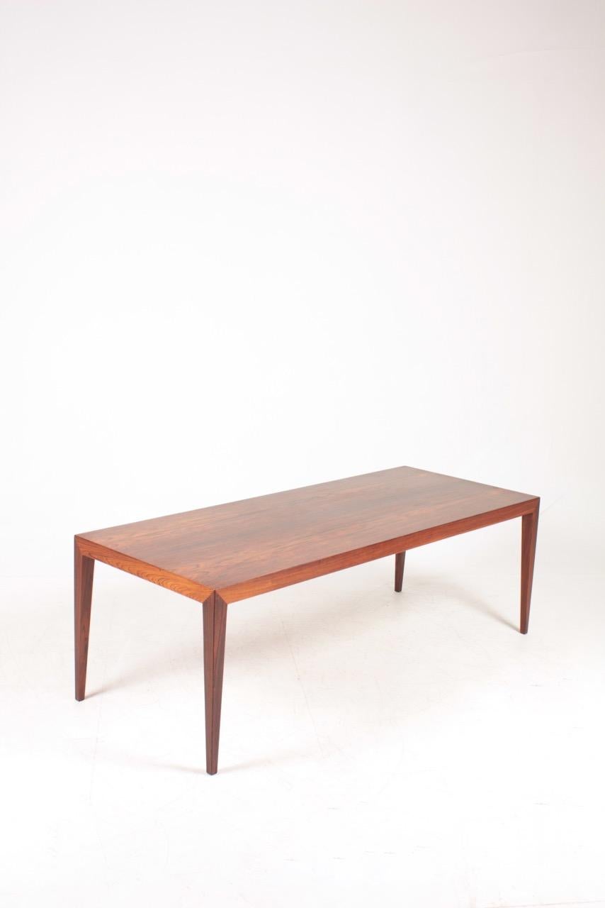 Scandinavian Modern Midcentury Low Table in Rosewood, Designed by Severin Hansen, 1960s For Sale