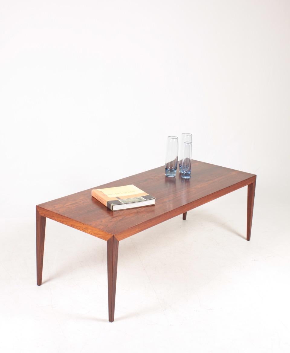 Danish Midcentury Low Table in Rosewood, Designed by Severin Hansen, 1960s For Sale