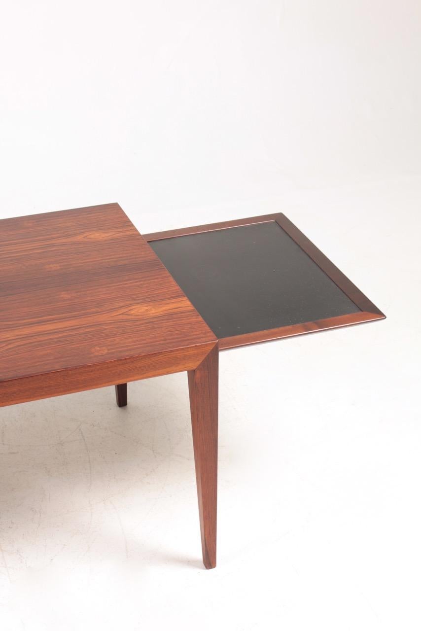 Niedriger Tisch aus Palisanderholz aus der Mitte des Jahrhunderts:: entworfen von Severin Hansen:: 1960er Jahre (Rosenholz) im Angebot