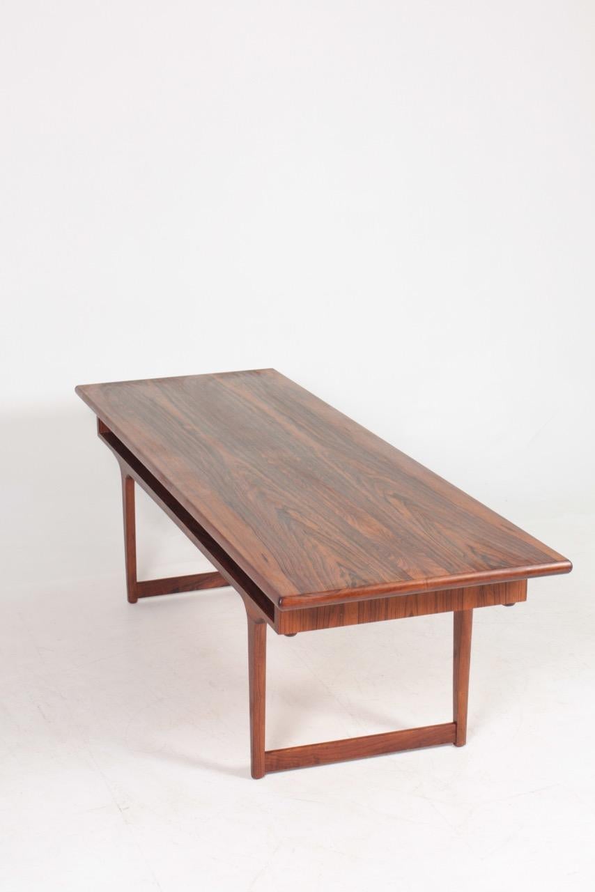 Midcentury Low Table in Rosewood, Made in Denmark, 1960s 4