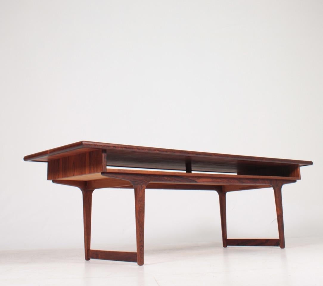 Mid-20th Century Midcentury Low Table in Rosewood, Made in Denmark, 1960s