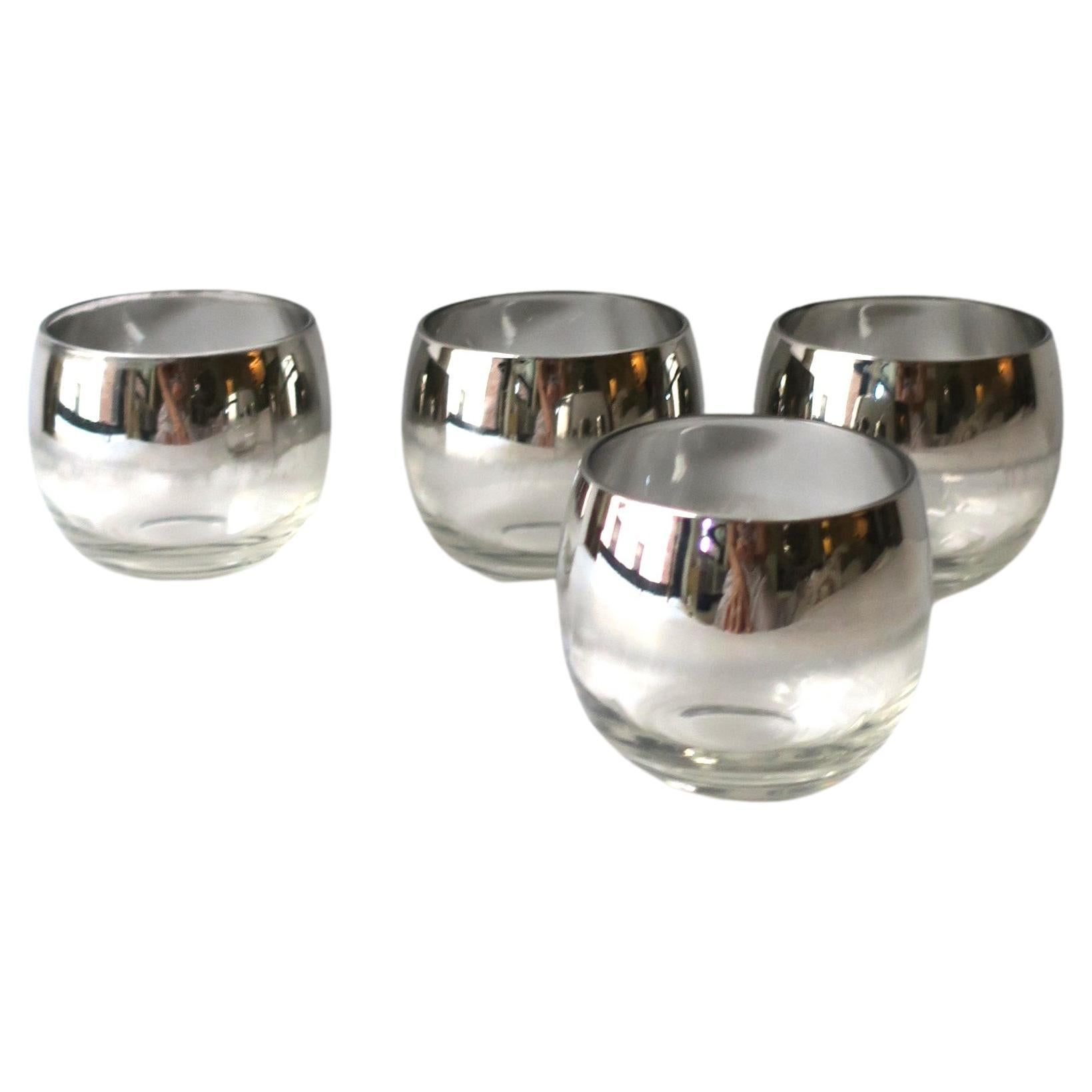 Midcentury Modern Cocktail Glasses Lowball Roly Poly, Set of 4 For Sale