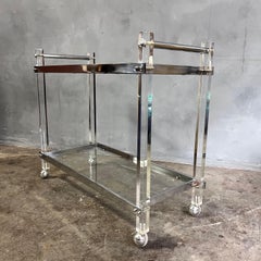 Midcentury Lucite Barcart or Serving Cart