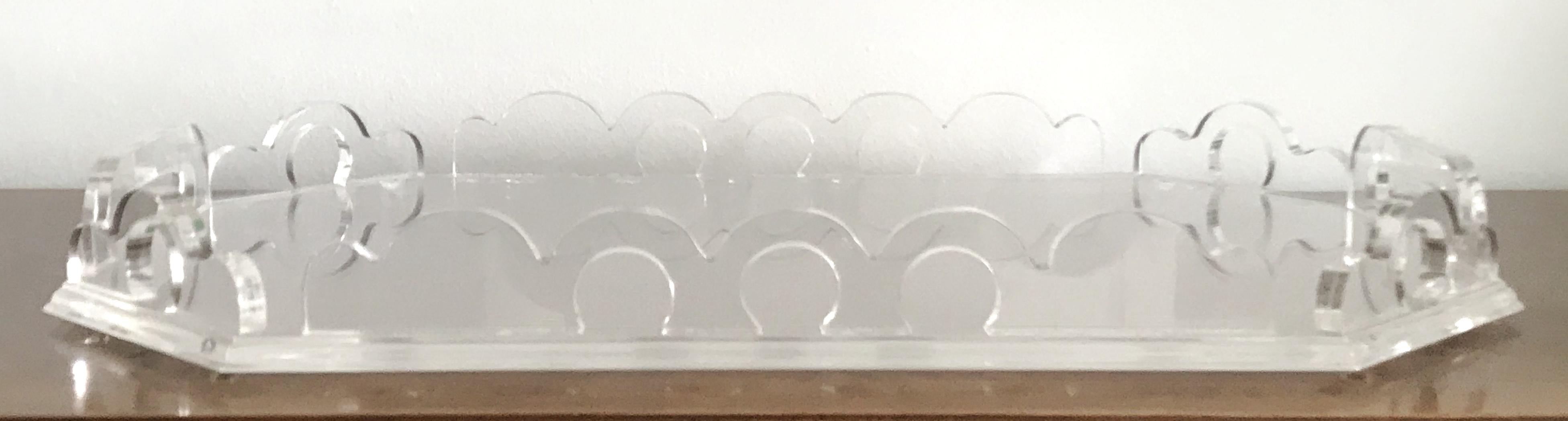 American Midcentury Lucite Tray