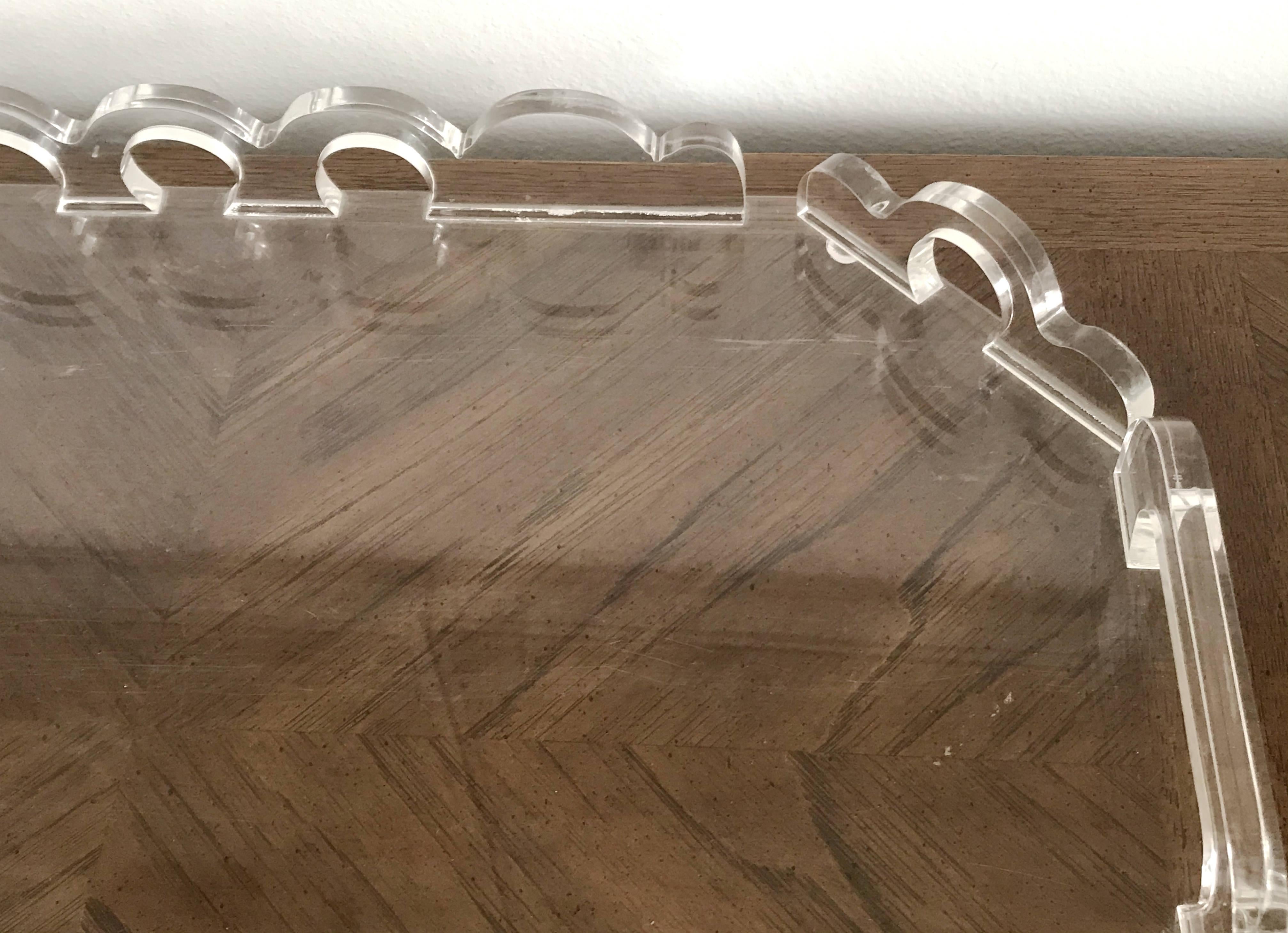Midcentury Lucite Tray In Good Condition In Los Angeles, CA
