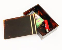 Midcentury Lucite and Brass Christian Dior Jewelry Box, French 1970