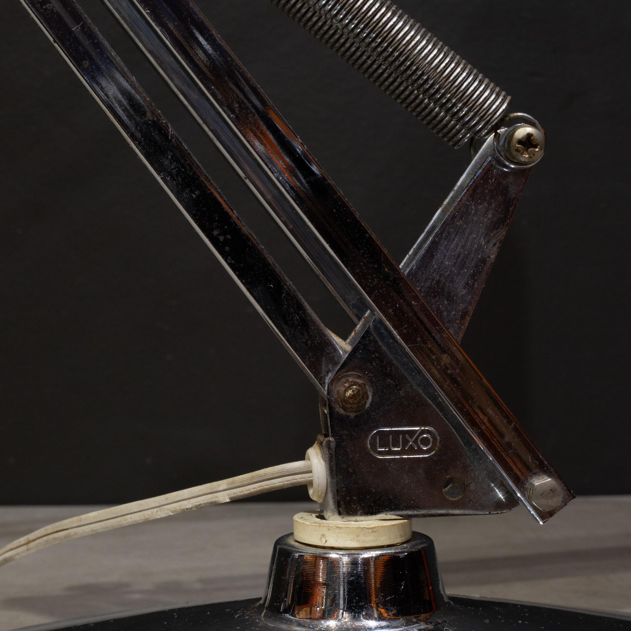 Mid-Century Modern Midcentury Luxo L-1 Articulated Chrome Desk Task Lamp, circa 1960s