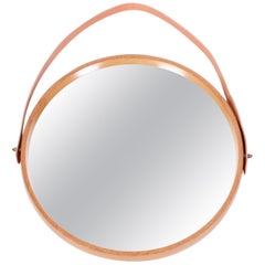 Midcentury Luxus Oak Mirror by Uno & Östen Kristiansson