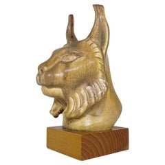 Midcentury Modern Lynx Sculpture Rörstrand Gunnar Nylund Sweden, 1940s