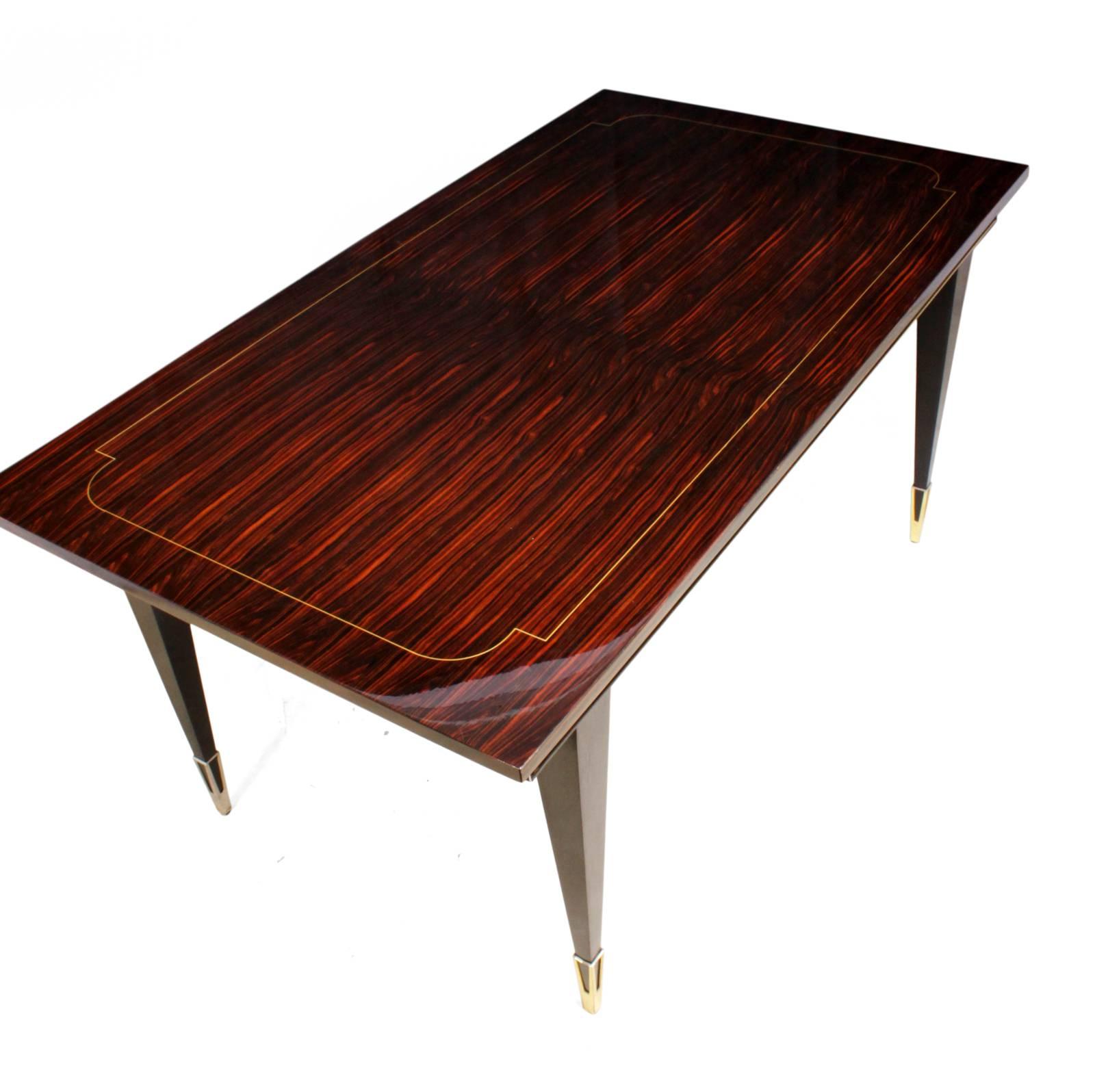 Midcentury Macassar Ebony Dining Table In Excellent Condition In Paddock Wood, Kent